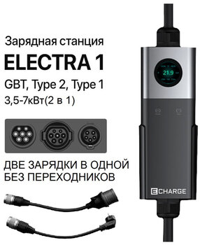 Зарядная станция Electra 1 PRO (7кВт) - Зарядные станции для электромобилей, солнечные электростанции и ветрогенераторы